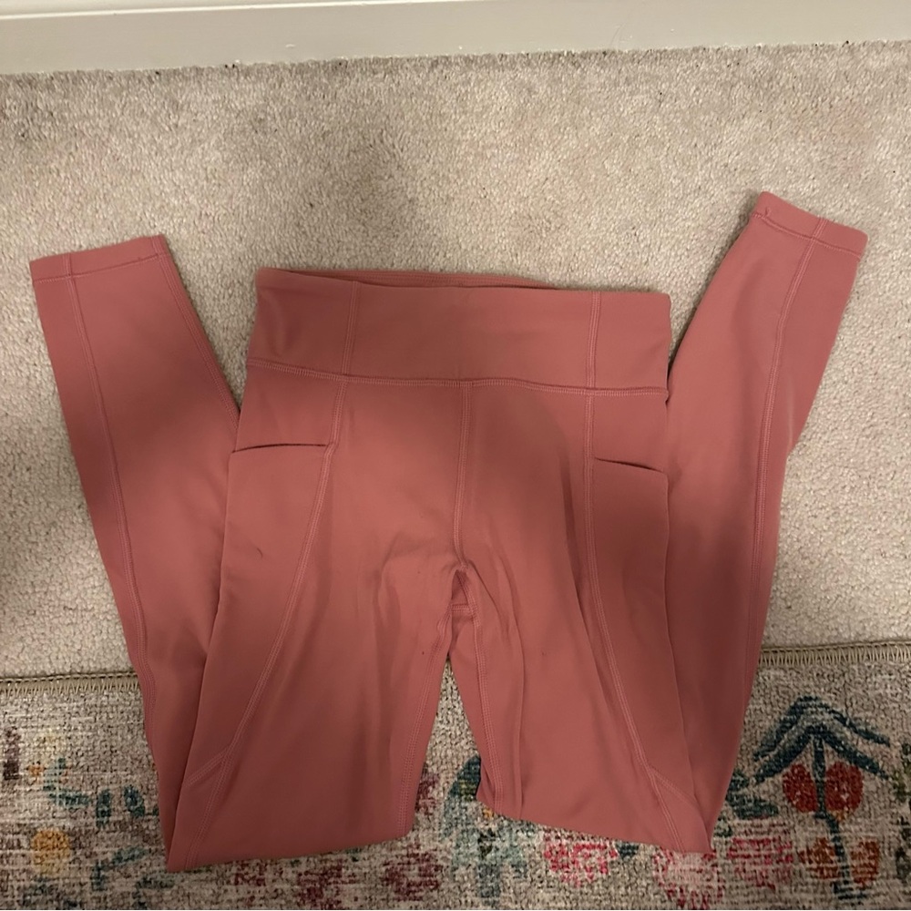 athleta girl pink leggings